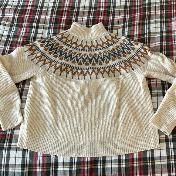 J. Crew Fair Isle Mock Neck Sweater - Picture 4 of 4